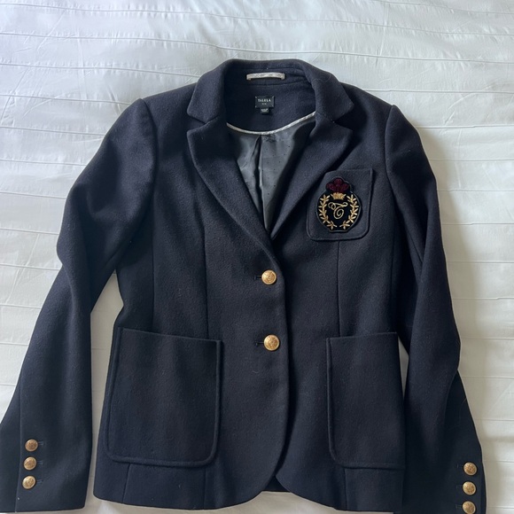 Talula navy blazer, slim fit, gold buttons. Size 6 - Picture 3 of 3